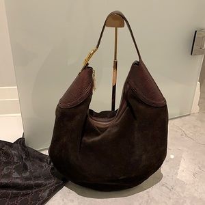 Gucci suede glam horsebit hobo
